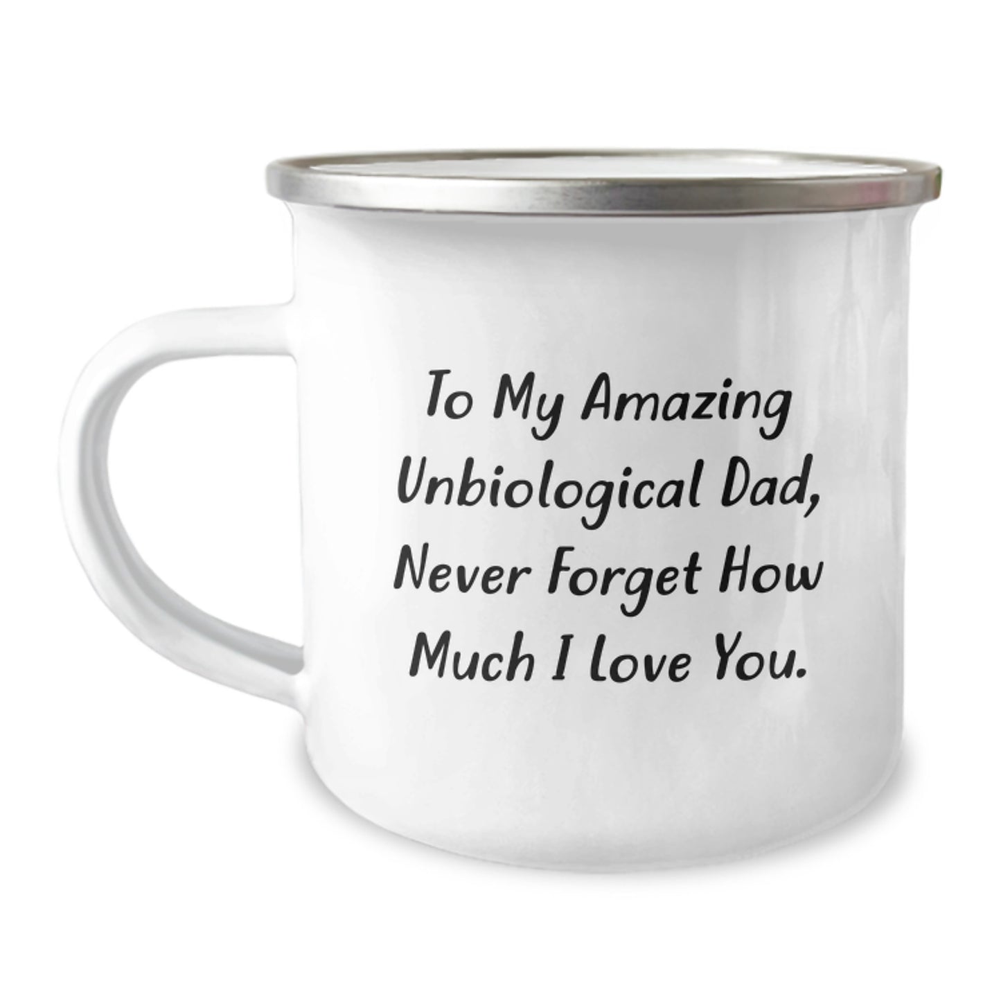 Funny Unbiological Dad Gifts for Men, To My Amazing Unbiological Dad, Christmas Unique Gifts, Camping Mug from Family - Image 1