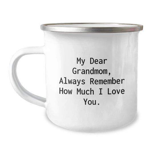 Grandmom Camping Mug, Funny Quote Gifts from Men to Grandmom for Christmas - Image 1