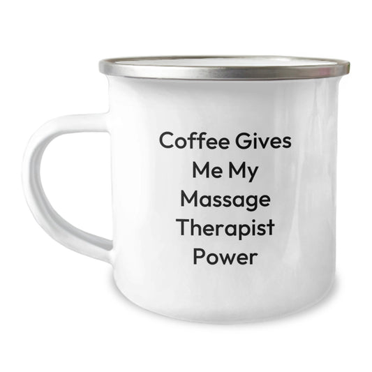 Massage Therapist Gifts, Funny Quote, Camping Mug, 12 oz, Stainless Steel, Birthday Unique Gifts from Friends - Image 1