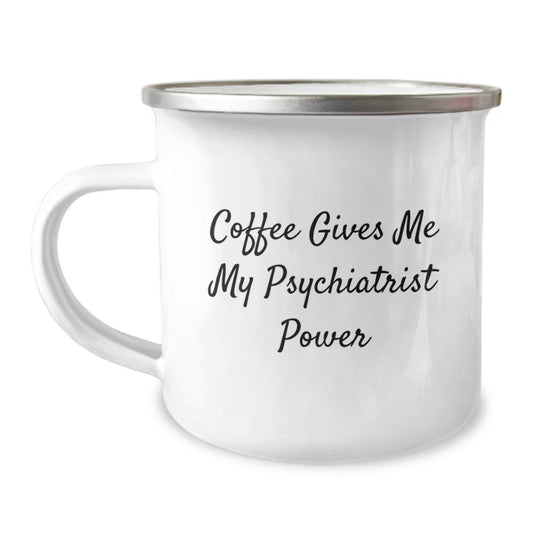 Funny Psychiatrist Gifts from Men, Women, Friends, Coworkers, Family - 'Coffee Gives Me My Psychiatrist Power' Birthday Unique Gifts for Psychiatrist - Image 1