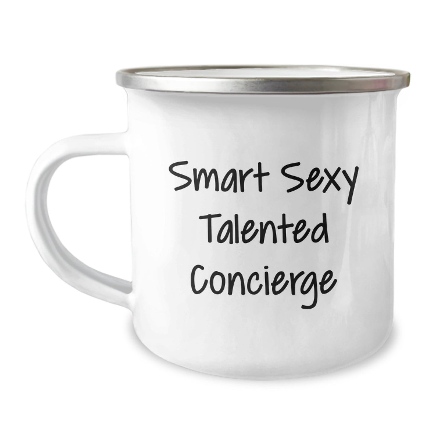 Gifts from Friends, Gifts for Concierge: Smart, Sexy, Talented Graduation Camping Mug, Funny Quote - Image 1