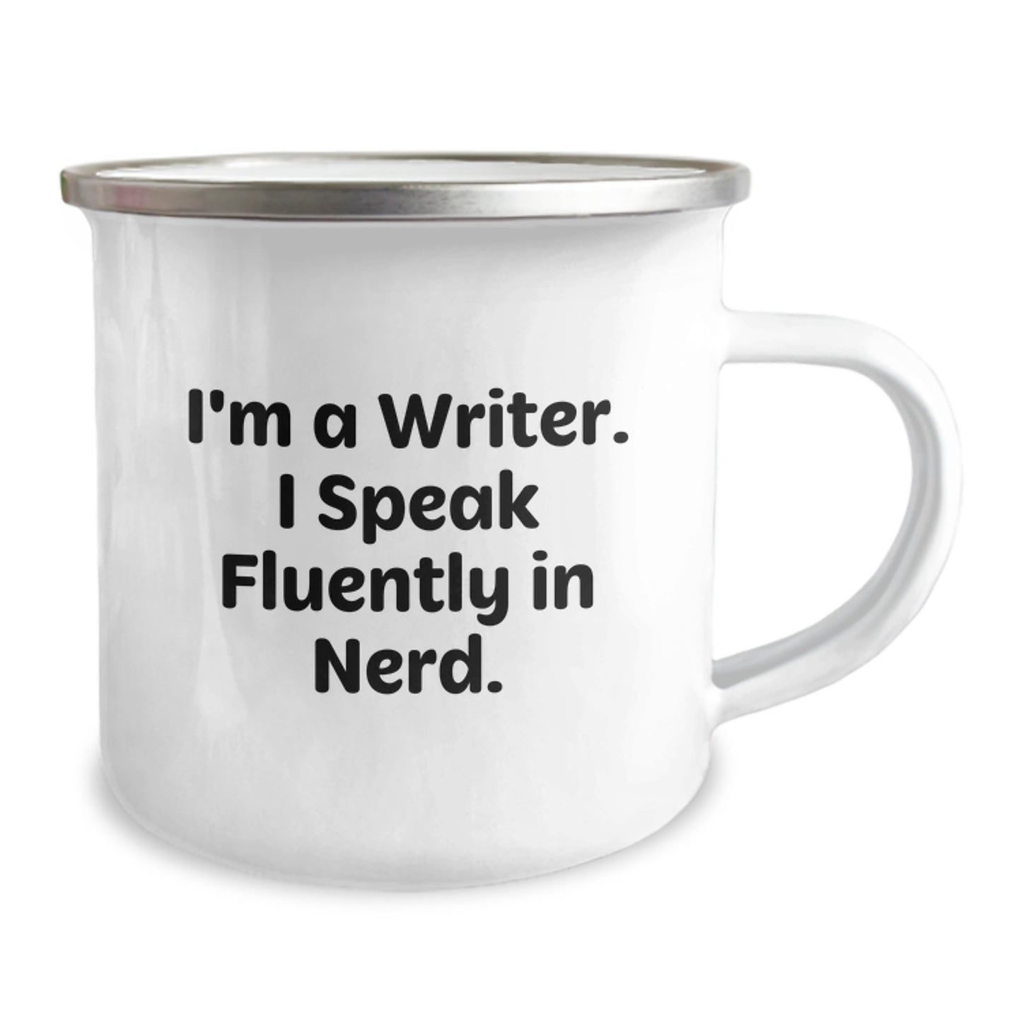 Funny Gifts for Writers, 'I'm A Writer. I Speak Fluently In genius.' Camping Mug, Writer Gifts from Friends, Birthday Unique Gifts for Family - Image 2