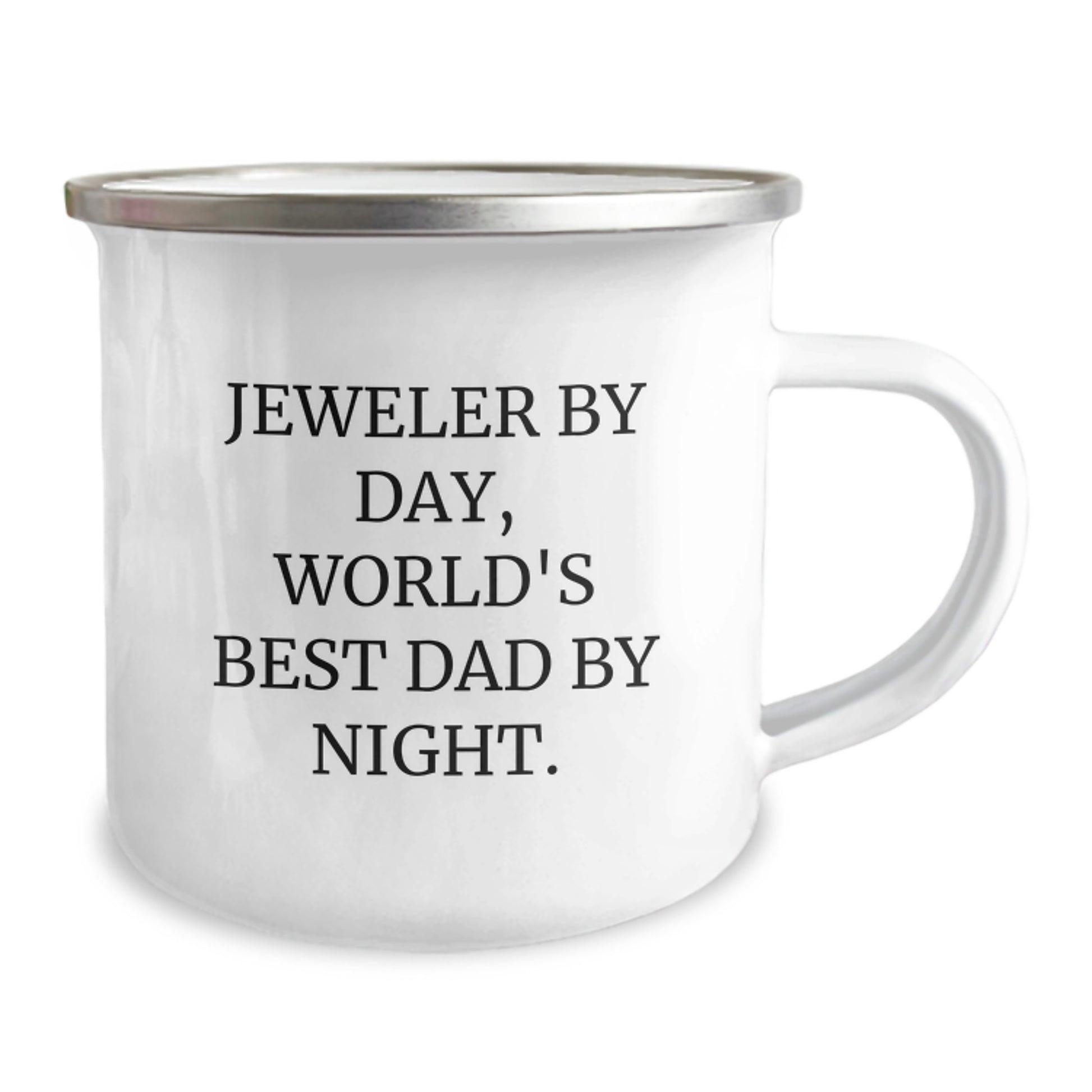 Jeweler Gifts from Family Friends Unique Camping Mug for Men World's Best Dad By Day, Funny Quote - Image 2