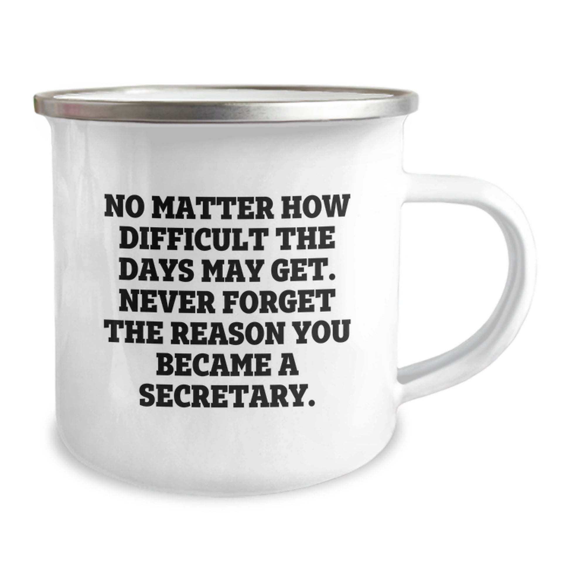 Funny Inspirational Secretary Gifts from Friends - Christmas Unique Camping Mug - Never Forget The Reason You Became A Secretary - Image 2