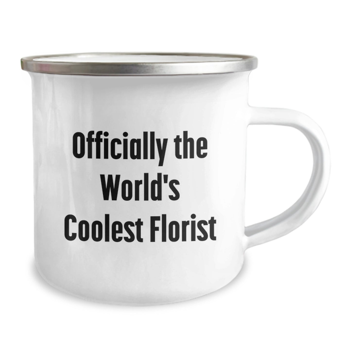 Funny Florist Gifts from Men to Friends, 'Officially The World's Coolest Florist', Camping Mug for Christmas Unique Gifts - Image 2