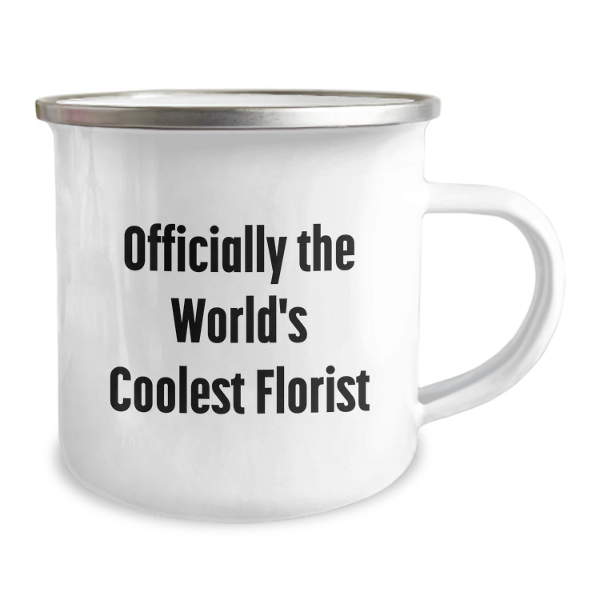 Funny Florist Gifts from Men to Friends, 'Officially The World's Coolest Florist', Camping Mug for Christmas Unique Gifts - Image 2