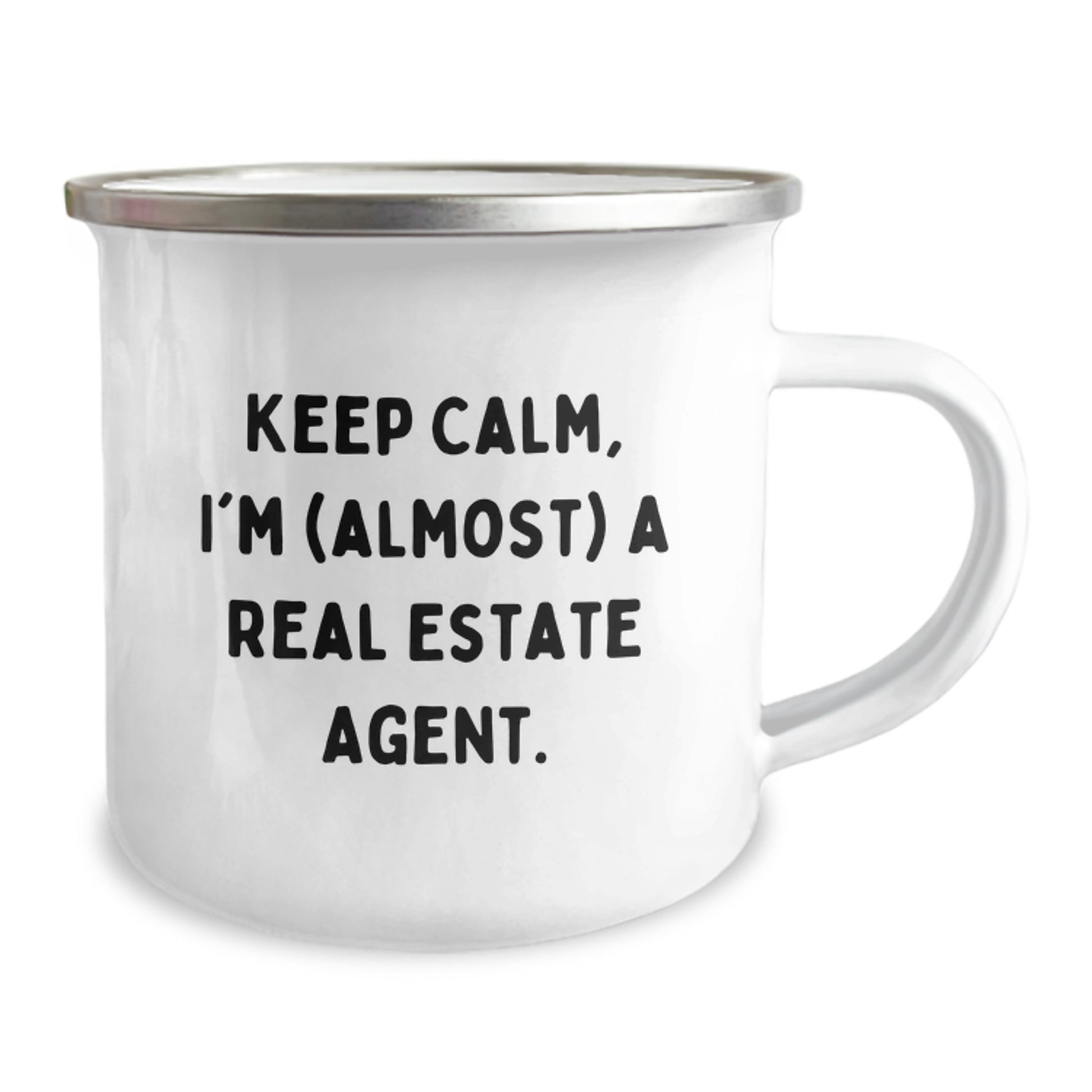 Funny Real Estate Agent Gifts for Men from Friends - Keep Calm I'm (almost) A Real Estate Agent Christmas Unique Mugs - Image 2