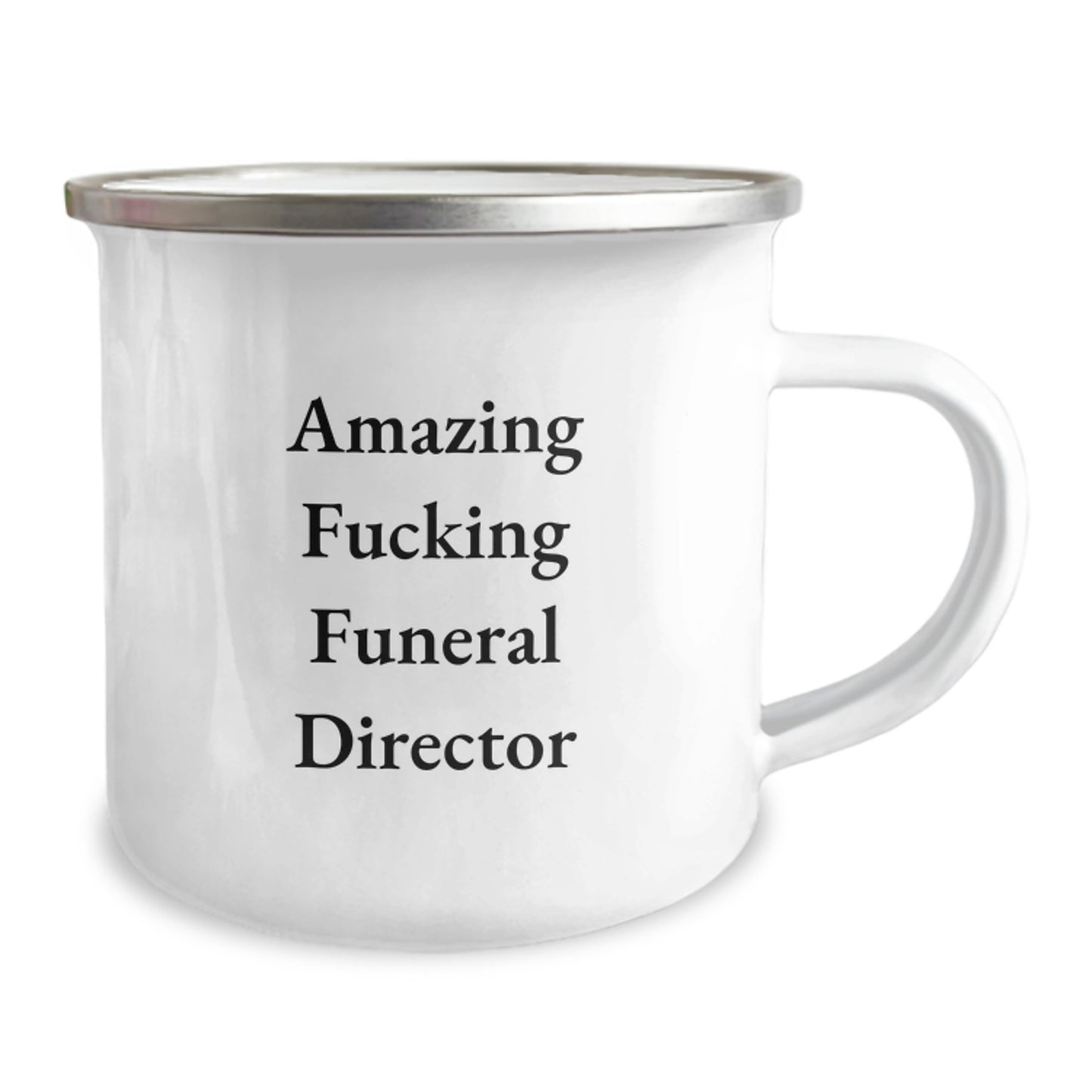 Funny 'Amazing F--king Funeral Director' Gifts from Friends for Funeral Director Camping Mug Christmas Unique - Image 2