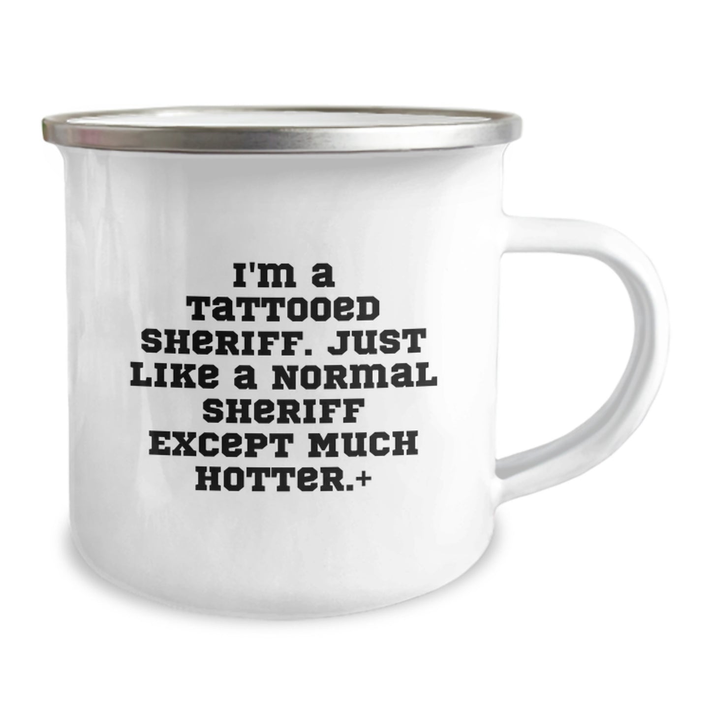 Funny Sheriff Gifts, Unique Camping Mug for Sheriff Lovers, I'm A Tattooed Sheriff - Christmas Unique Gifts from Friends - Image 2