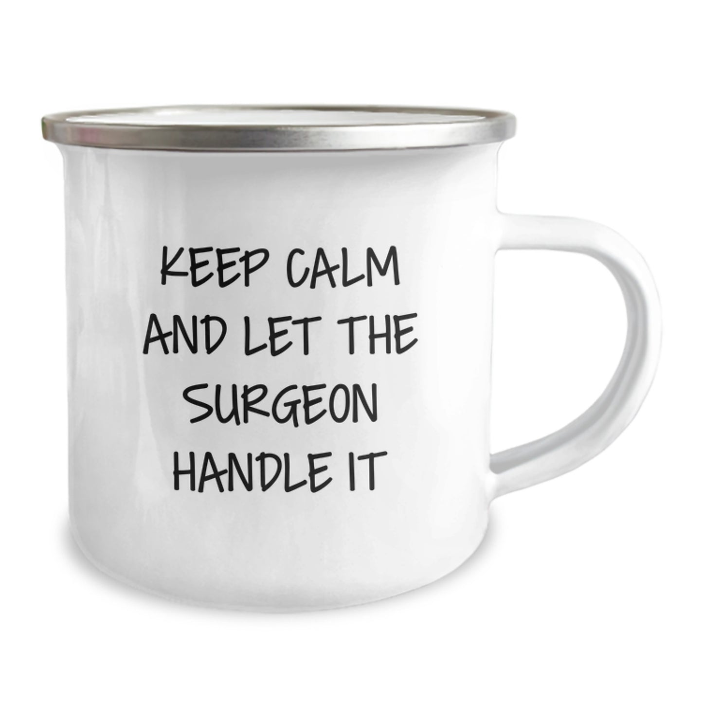 Funny Surgeon Christmas Unique Gifts from Men to Friends, Gifts for Surgeons and Camping Lovers, Keep Calm And Let The Surgeon Handle It Mug - Image 2