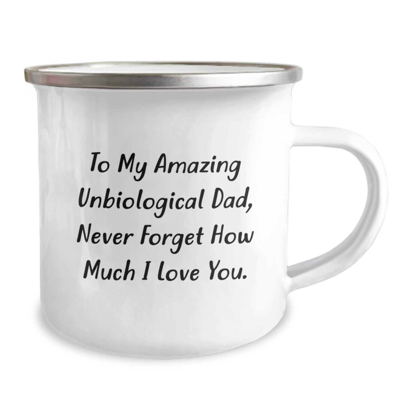 Funny Unbiological Dad Gifts for Men, To My Amazing Unbiological Dad, Christmas Unique Gifts, Camping Mug from Family - Image 2