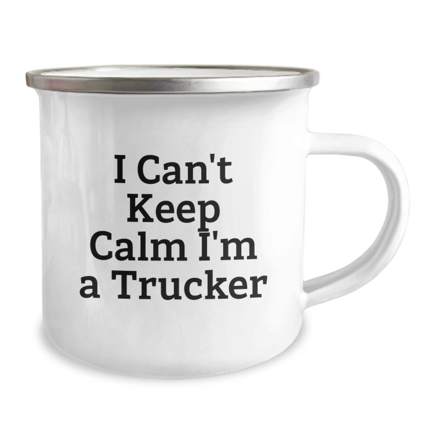 Funny Trucker Gifts for Men Friends Coworkers I Can't Keep Calm I'm A Trucker Camping Mug, Unique Graduation Gifts from Family - Image 2