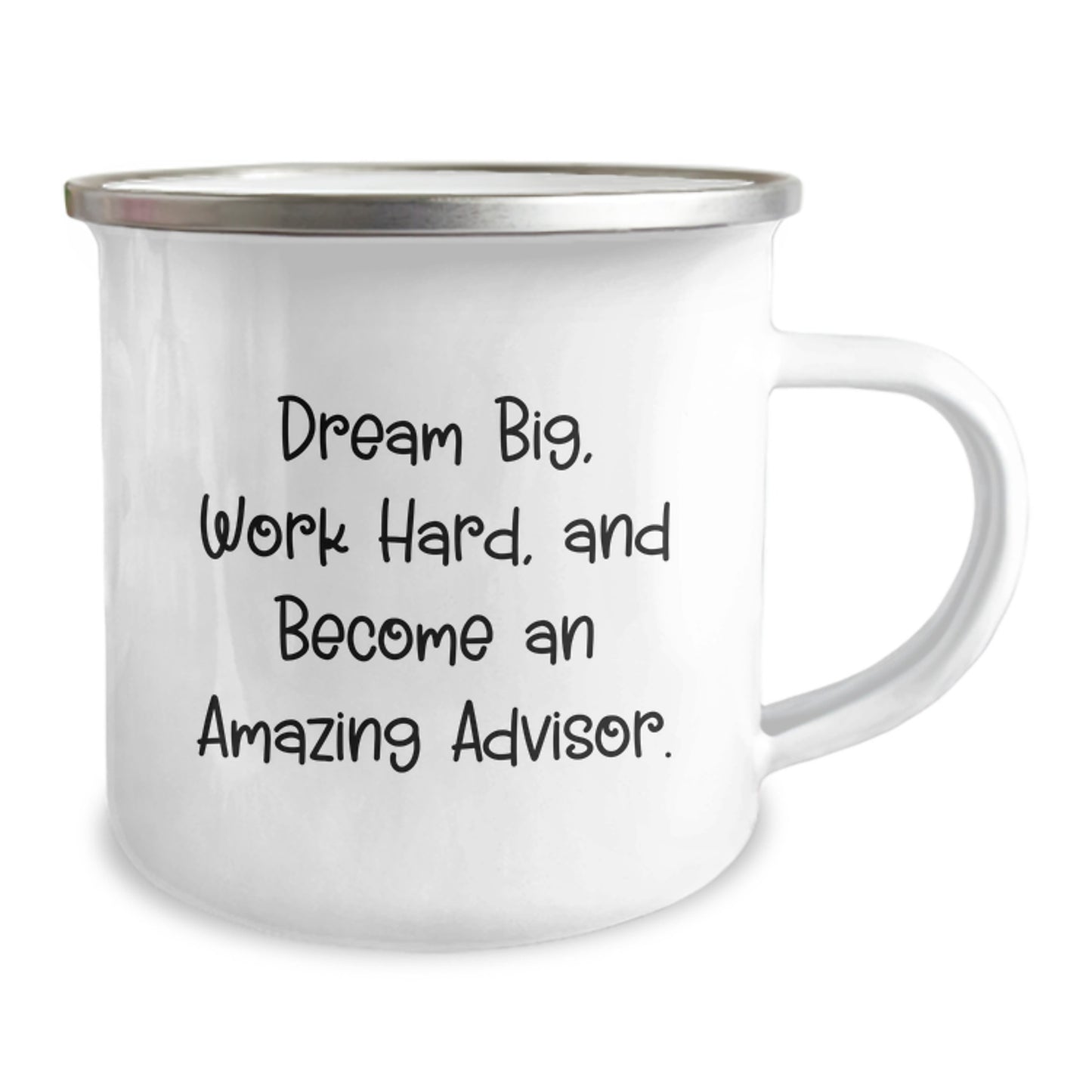 Funny Advisor Gifts from Friends and Family - Camping Mug for Advisor - 'Dream Big, Work Hard, And Become An Amazing Advisor.' - Image 2