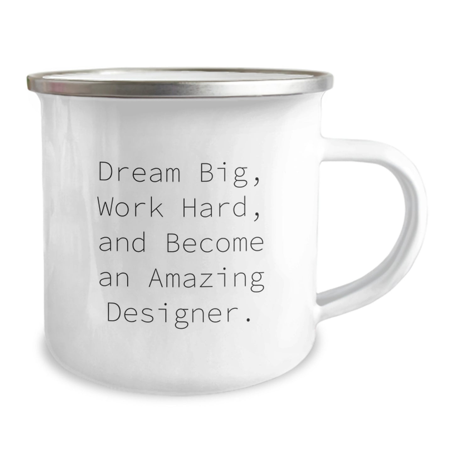 Designer Camping Mug Gifts for Men Women Friends Family - 'Dream Big, Work Hard' Christmas Unique Gifts from Friends and Family - Image 2