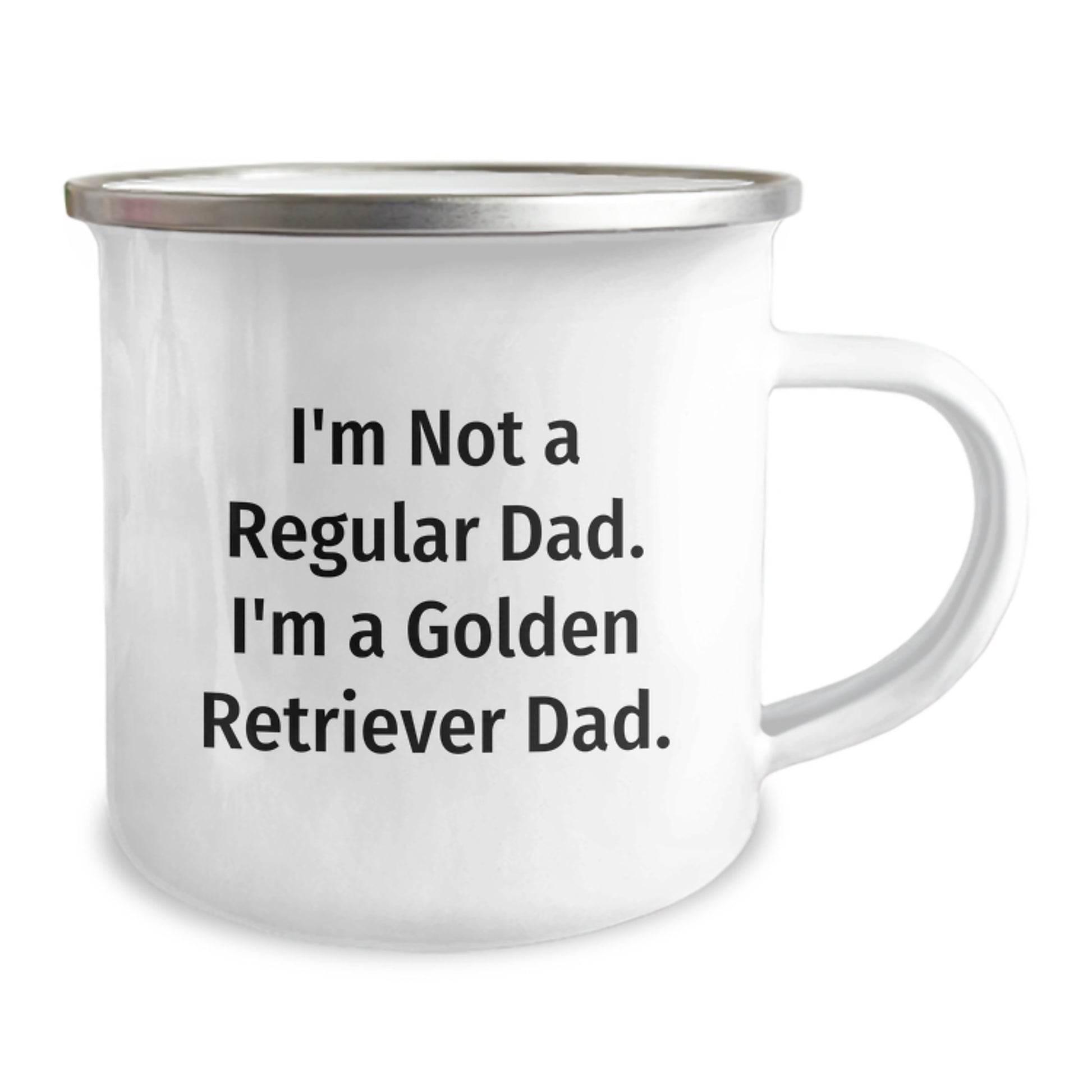 Golden Retriever Dad Camping Mug, Funny Gift for Men from Family, Unique Birthday Present for Him - Image 2