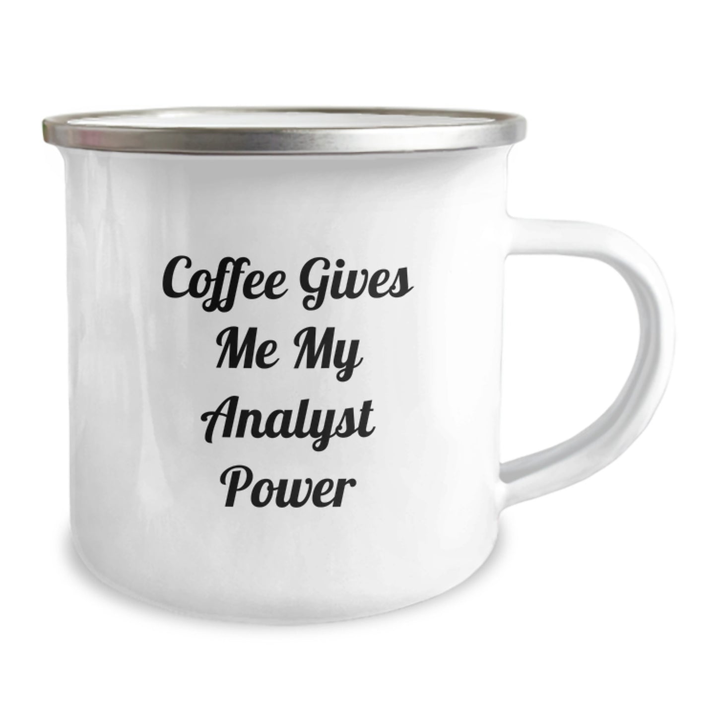 Funny Analyst Gifts from Men, Camping Mug for Friends - Coffee Gives Me My Analyst Power, Unique Christmas Unique Gifts for Coworkers, Family, Women - Image 2