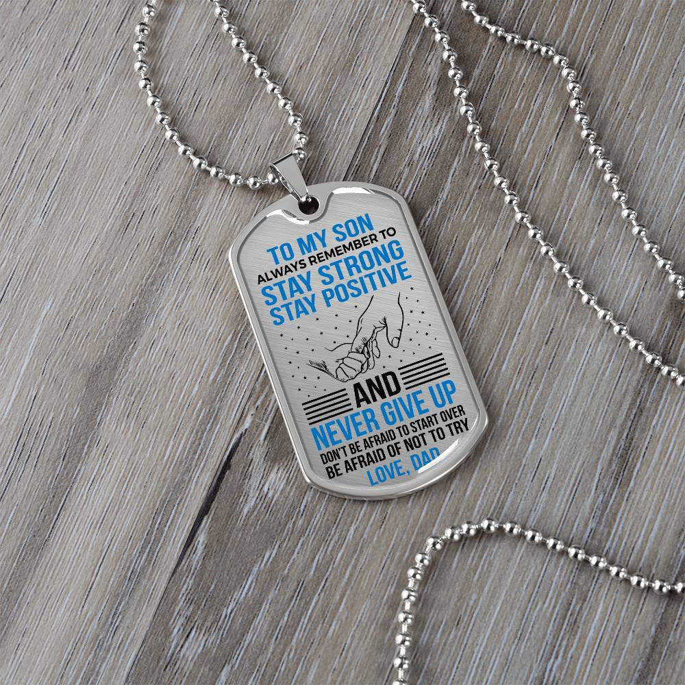 Son Dog Tag Keychain or Necklace