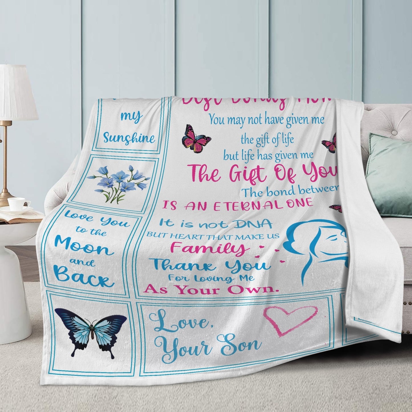 Best Bonus Mom Fleece Blanket