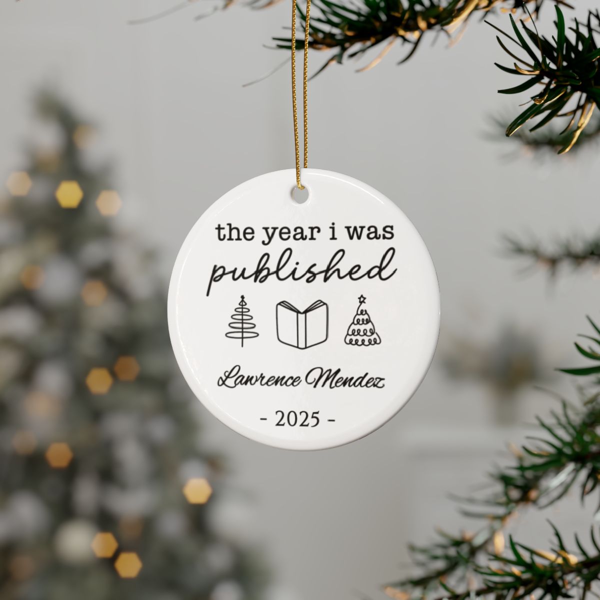 Personalized Author Ornament, The Year I Was Published, Custom Published Author Gift, New Writer Christmas Ornament Keepsake, Bestselling
