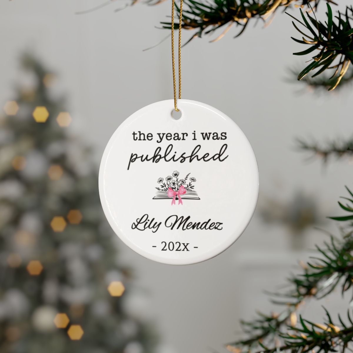 Personalized Author Ornament, The Year I Was Published, Custom Published Author Gift, New Writer Christmas Ornament Keepsake, Bestselling