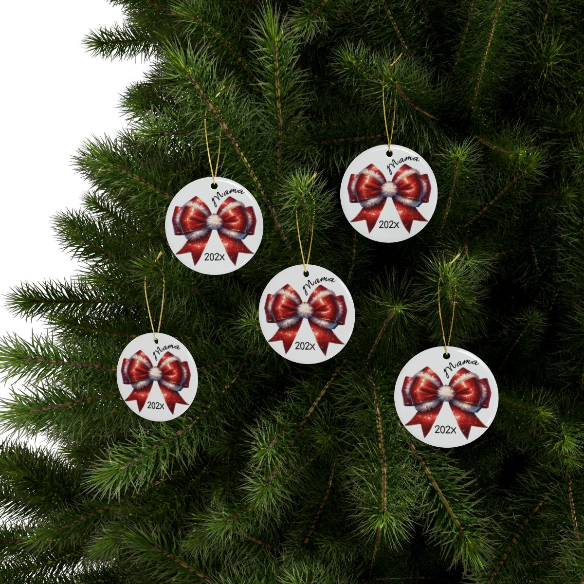 Mom Coquette Christmas Ornament