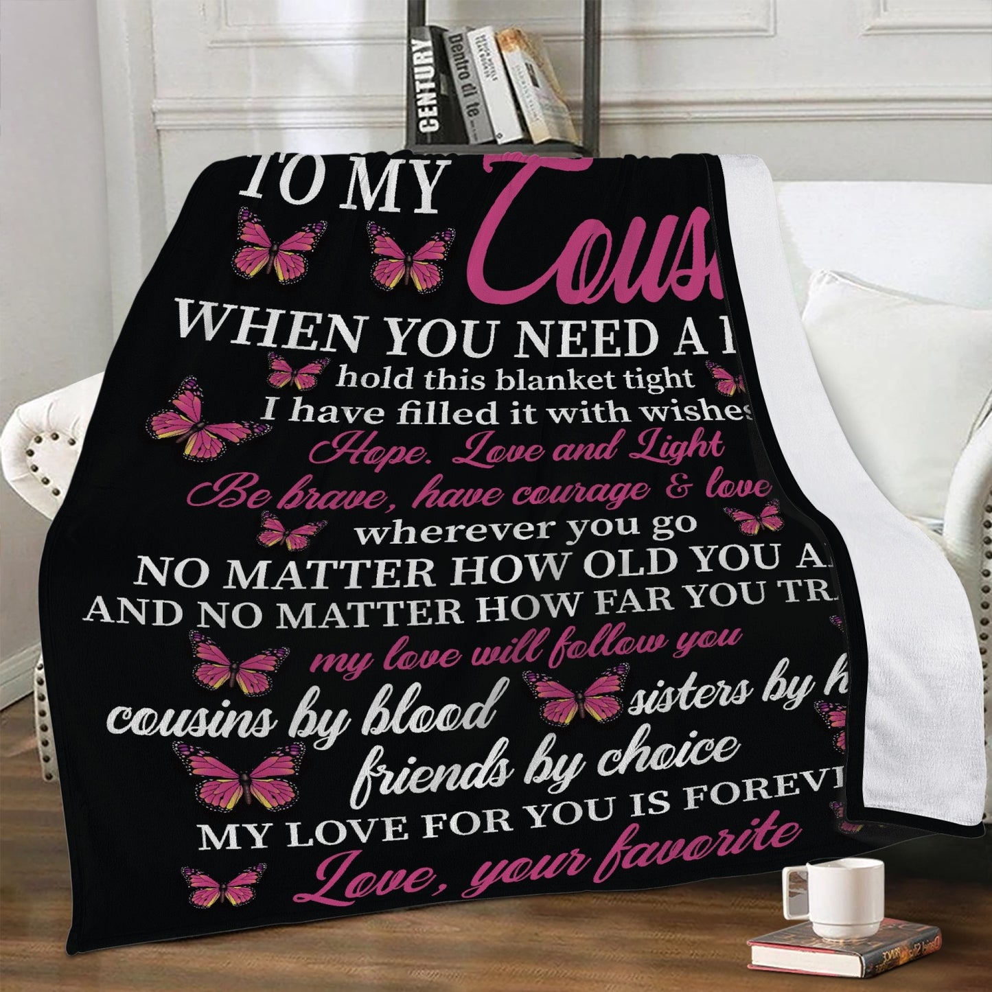 Cousin When You Need A Hug Fleece Blanket