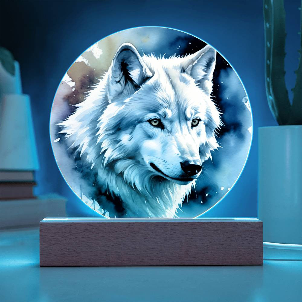 White Wolf Plaque Gift