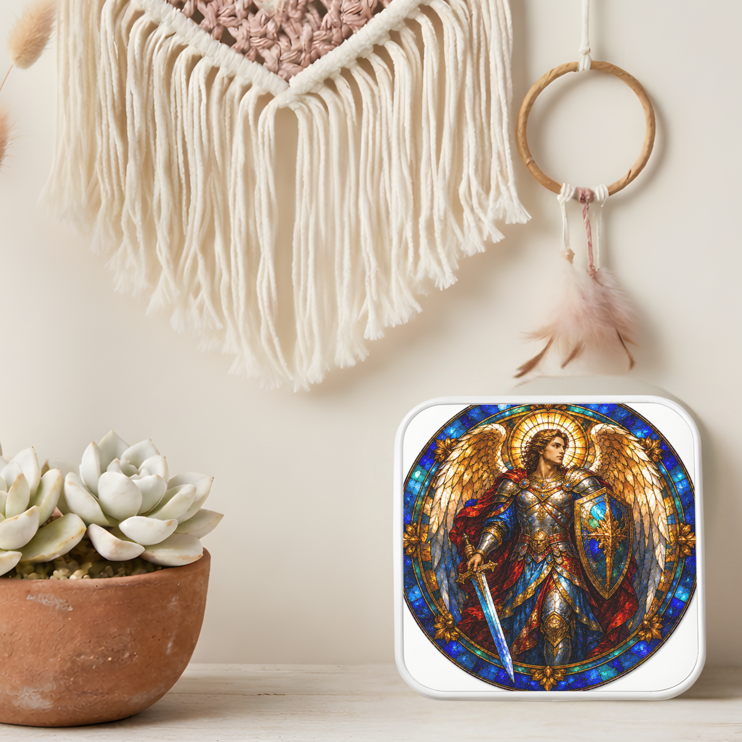 Archangel Michael Necklace or Keychain, Saint Michael Catholic Necklace, Protection Jewelry, Religious Keepsake Gift