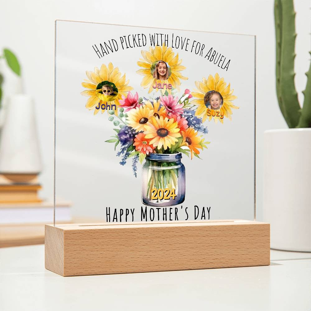 Personalized Grandma Plaque with Grandkids Names