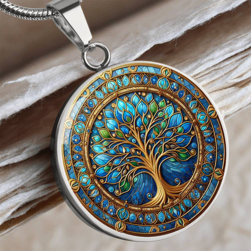 Stained Glass Tree of Life Necklace and Bracelet