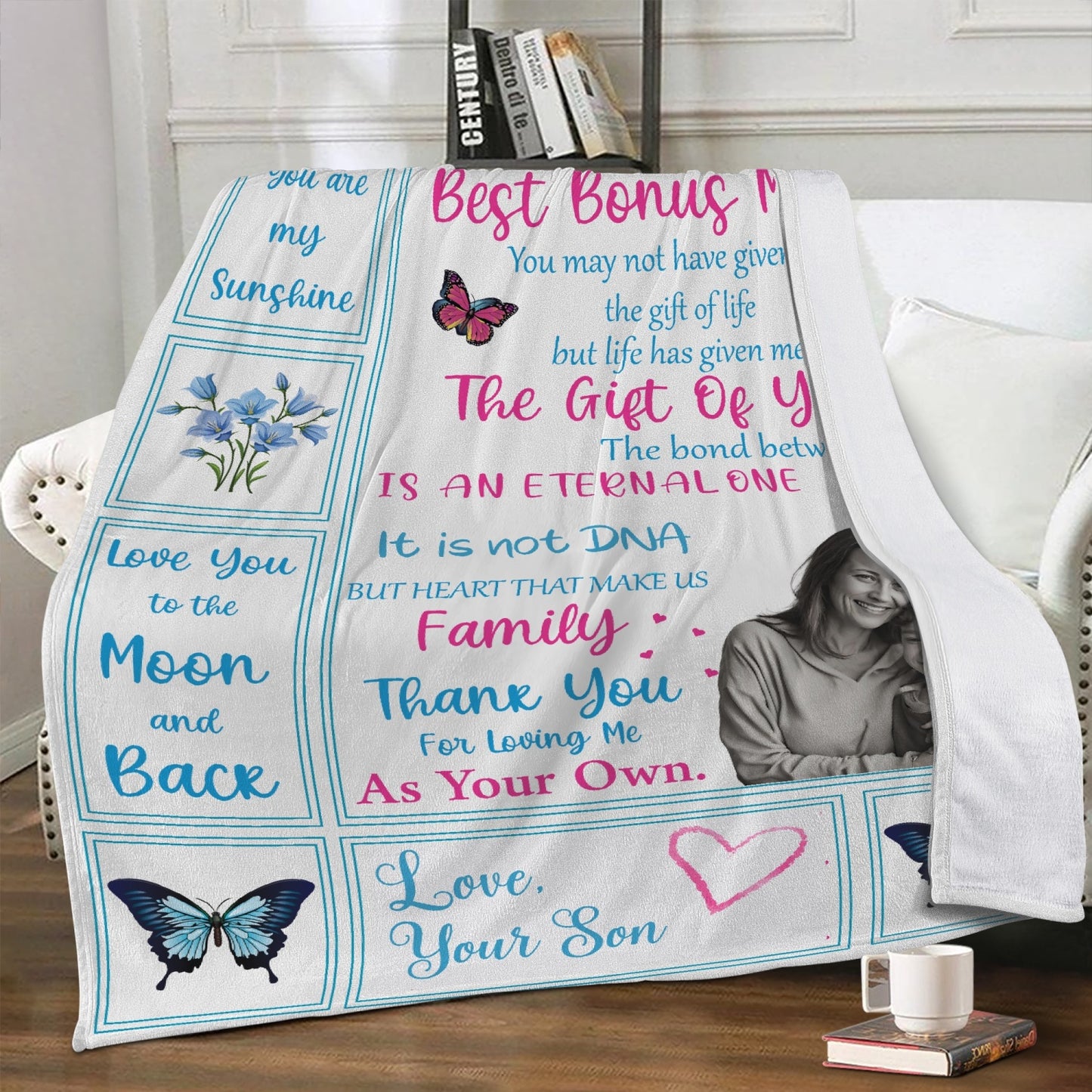 Bonus Mom Custom Fleece Blanket