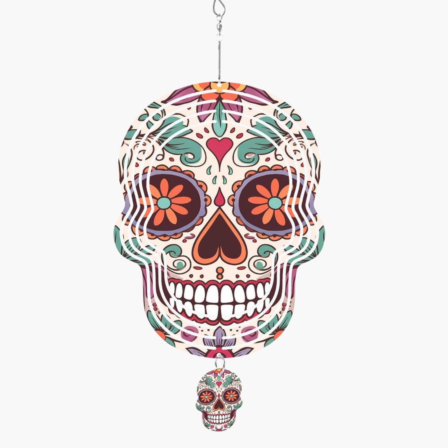 Sugar Skull Wind Spinner