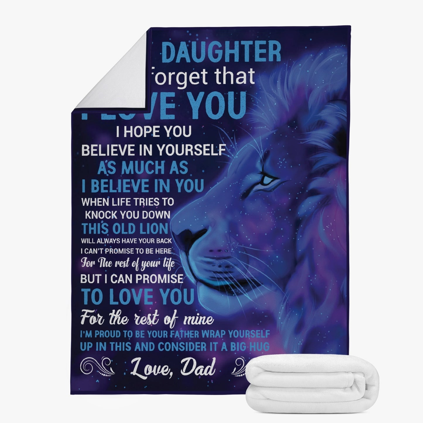 Daughter I Love You Fleece Blanket