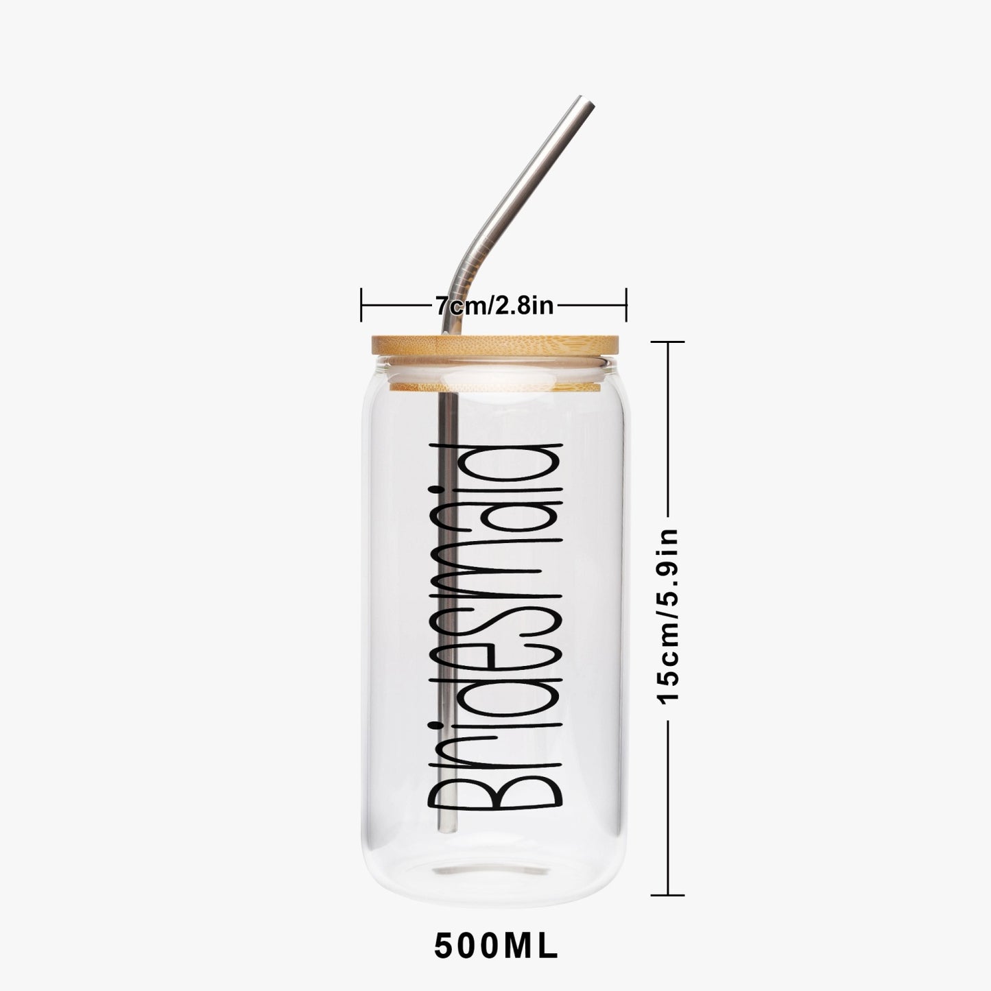 Bridesmaid Wedding Tumbler with Bamboo Lid