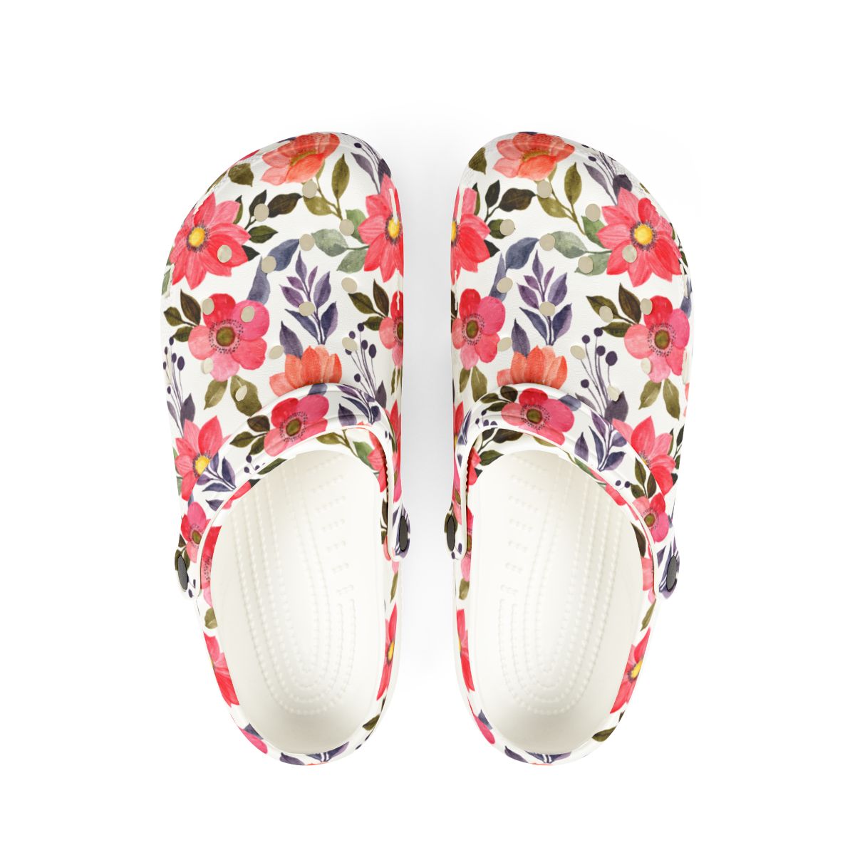 Blush Bloom Garden Shoes for Adults & Kids – Lightweight EVA Slip-On Pink Floral Sandals Water-Resistant Nurse Comfort & Everyday Walking