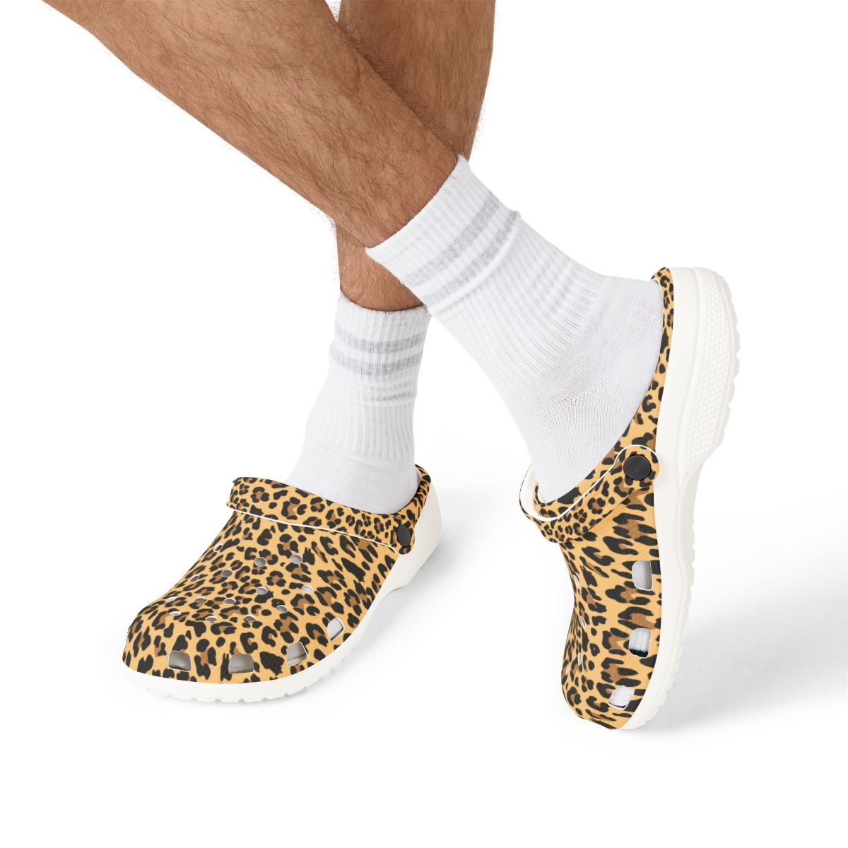 Classic Leopard Garden Shoes for Adults & Kids – Lightweight EVA Slip-On Animal Print Sandals Water-Resistant Nurse Comfort & Walking