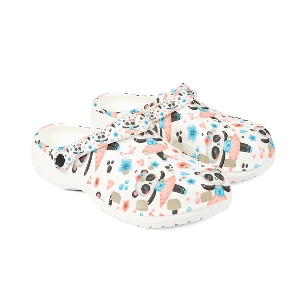 Ballerina Panda Garden Shoes for Adults & Kids – Lightweight EVA Slip-On Cute Dance Animal Sandals Water-Resistant Nurse Comfort & Walking