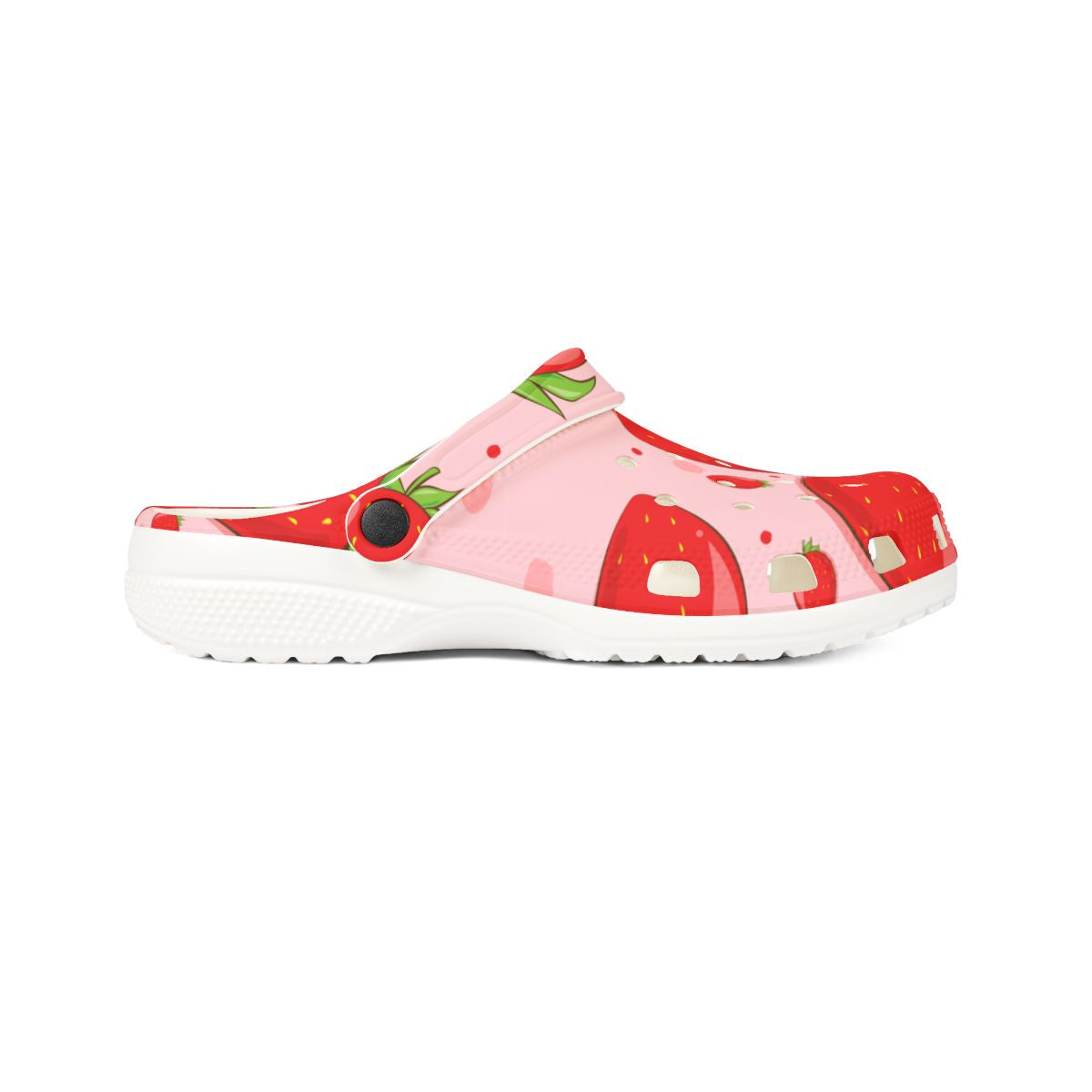 Strawberry Sandals for Adults & Kids – Cute Fruit Print Garden Shoes, Lightweight EVA Slip-Ons, Comfy Summer Footwear