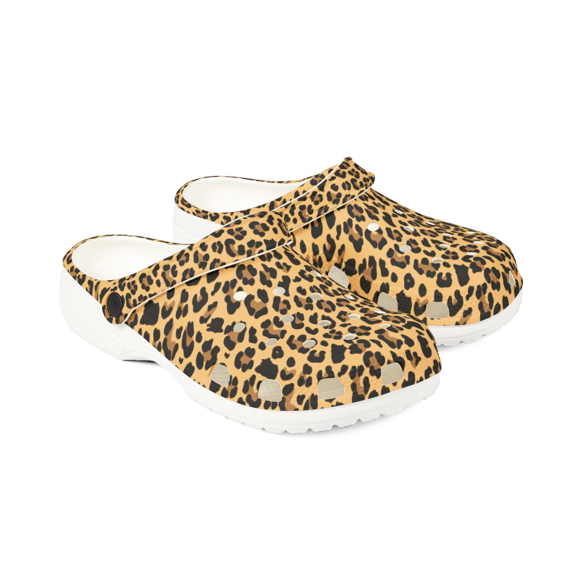 Classic Leopard Garden Shoes for Adults & Kids – Lightweight EVA Slip-On Animal Print Sandals Water-Resistant Nurse Comfort & Walking