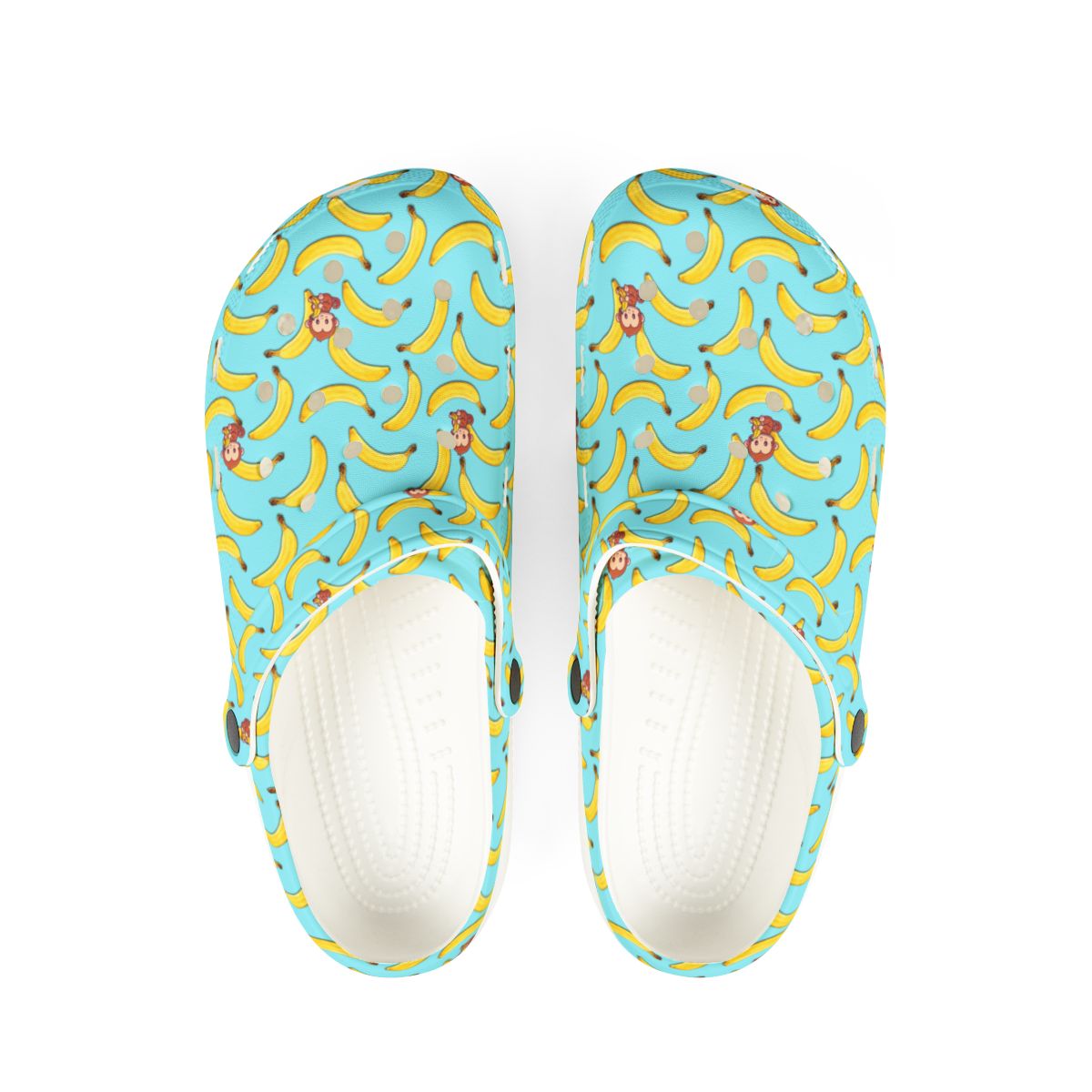 Banana Monkey Garden Shoes for Adults & Kids โ Lightweight EVA Slip-On Summer Fruit Sandals Water-Resistant Nurse Comfort & Walking Footwear