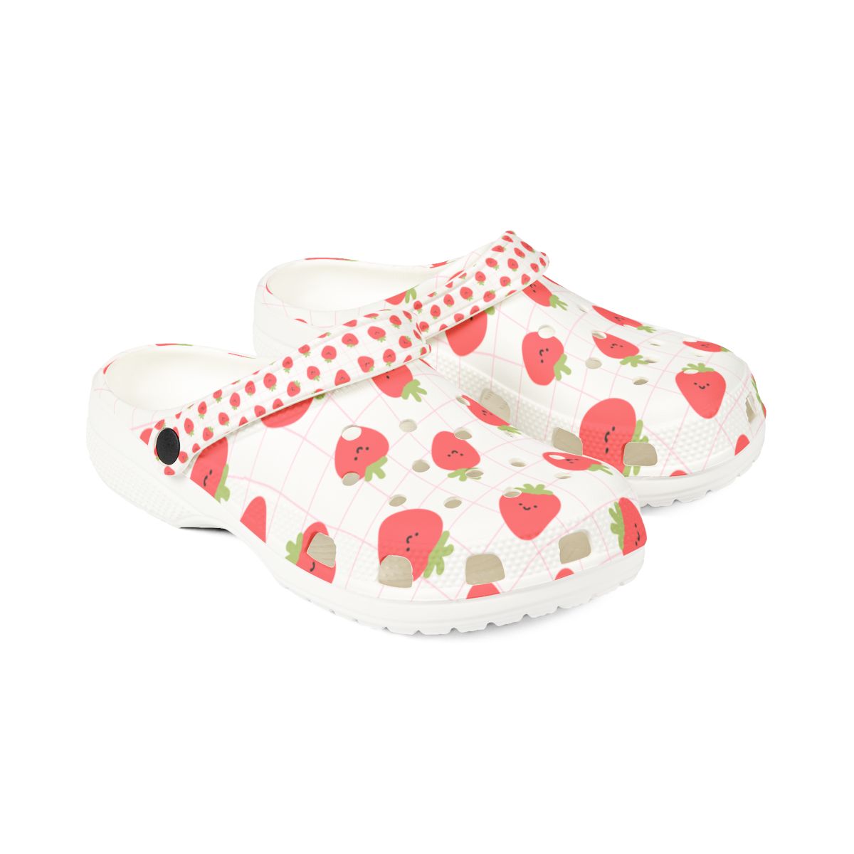 Strawberry Sandals for Adults & Kids – Cute Fruit Print Garden Shoes, Lightweight EVA Slip-Ons, Comfy Summer Footwear