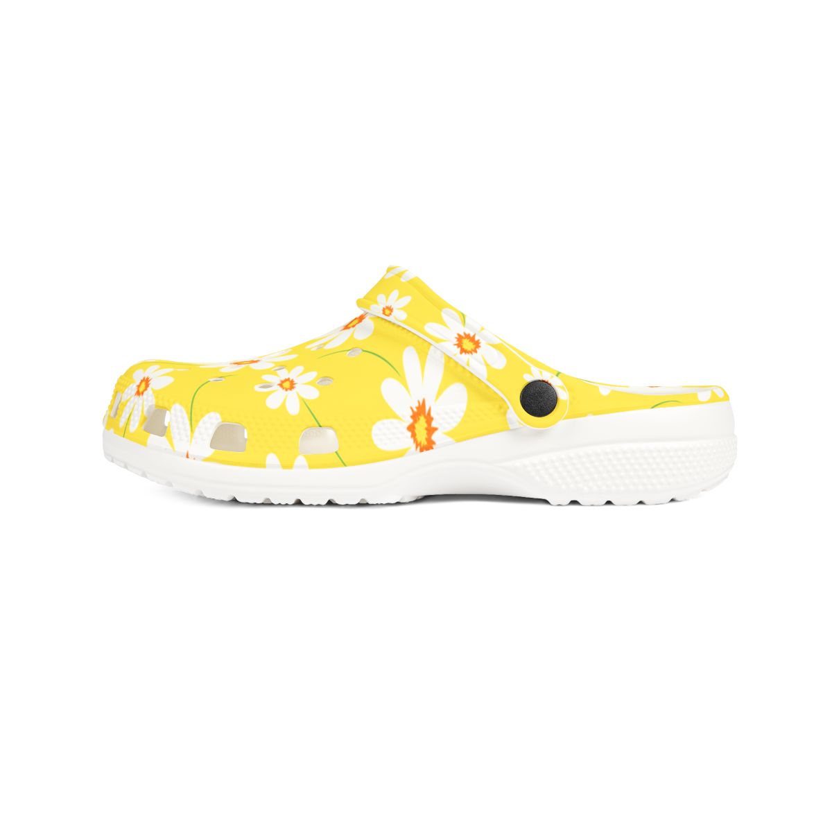 Sunny Daisy Garden Shoes for Adults & Kids – Lightweight EVA Slip-On Yellow Floral Summer Sandals Water-Resistant Nurse Comfort Walking