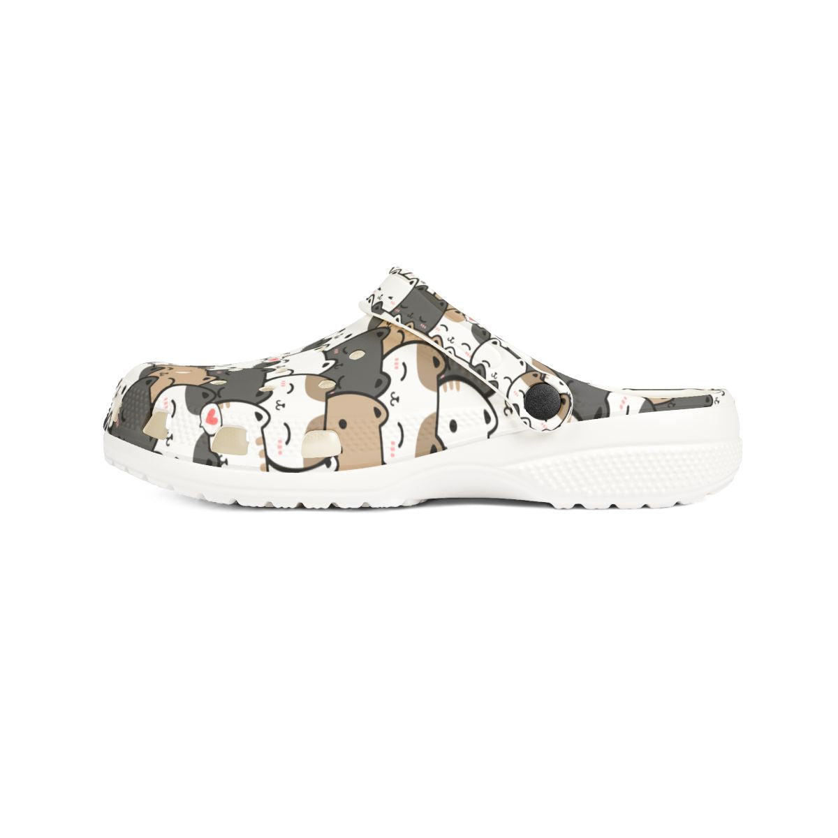 Patchwork Cat Garden Shoes for Adults & Kids – Lightweight EVA Slip-On Cute Neutral Animal Sandals Water-Resistant Nurse Comfort & Everyday Walking