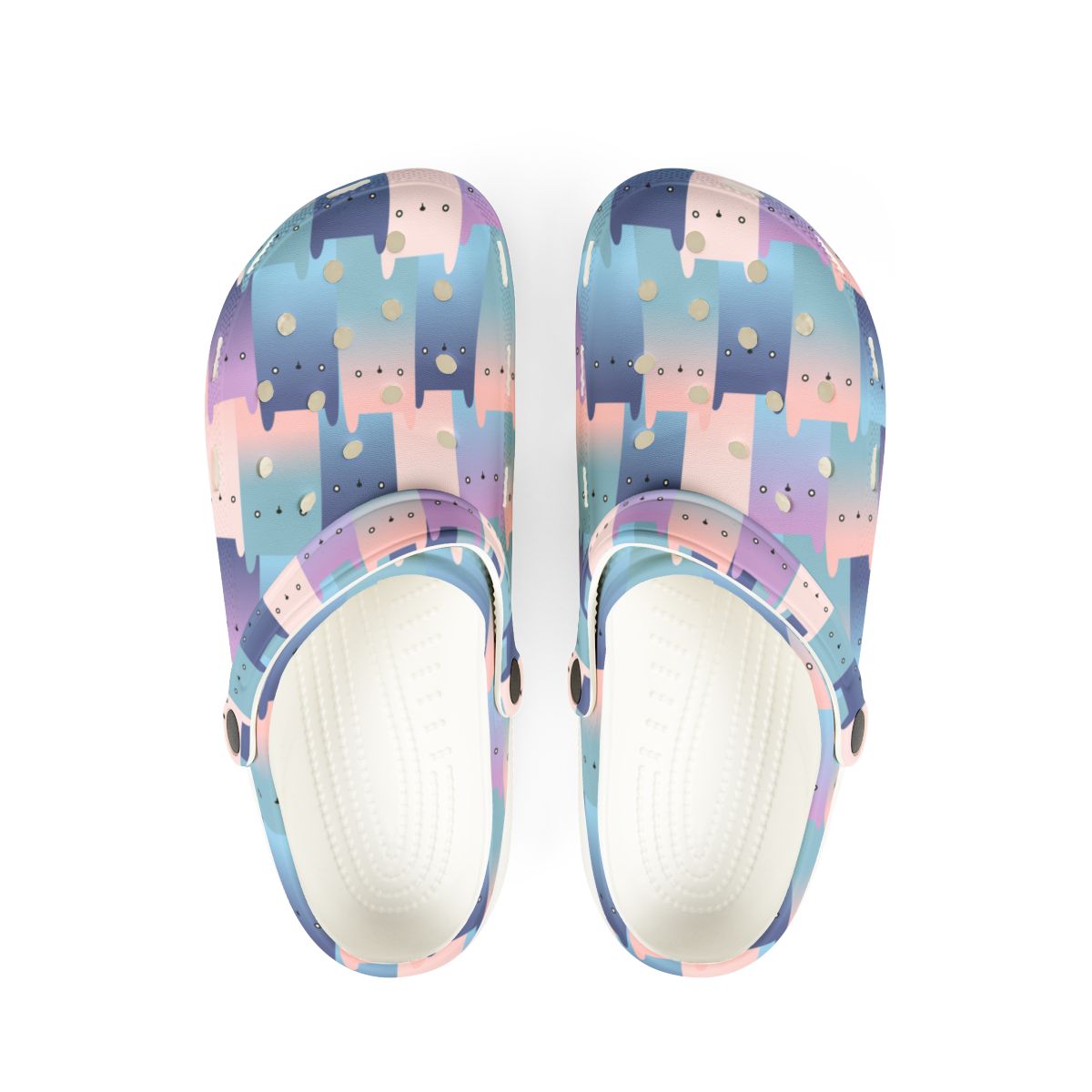 Pastel Cat Print Garden Shoes for Adults & Kids – Lightweight EVA Slip-On Colorful Summer Sandals Water-Resistant Nurse Comfort & Walking