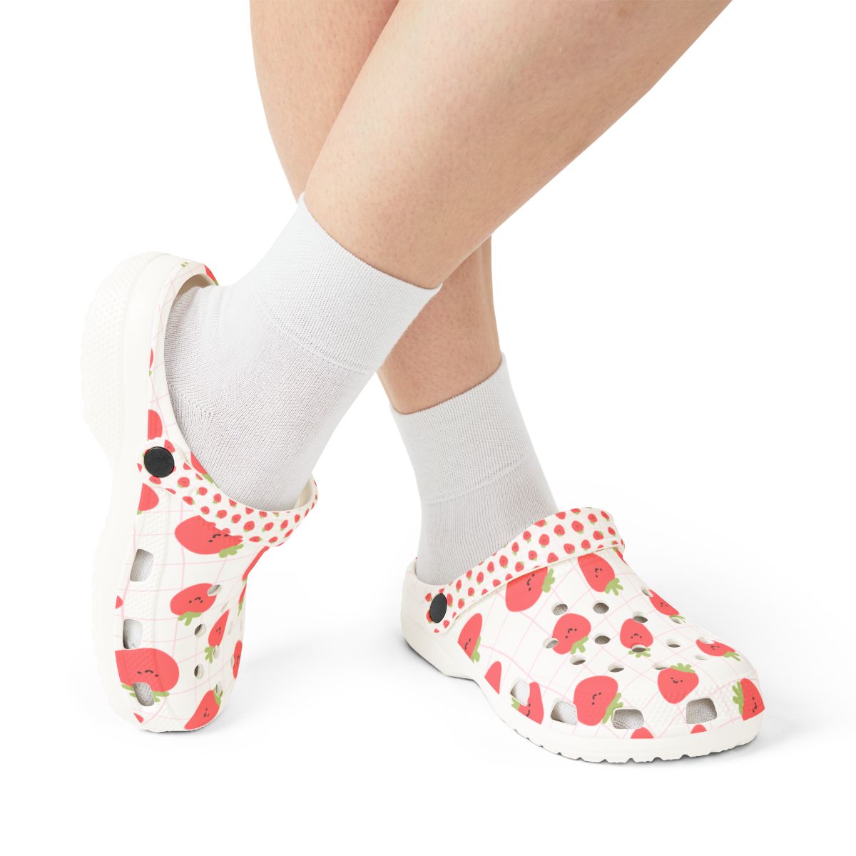 Strawberry Sandals for Adults & Kids – Cute Fruit Print Garden Shoes, Lightweight EVA Slip-Ons, Comfy Summer Footwear