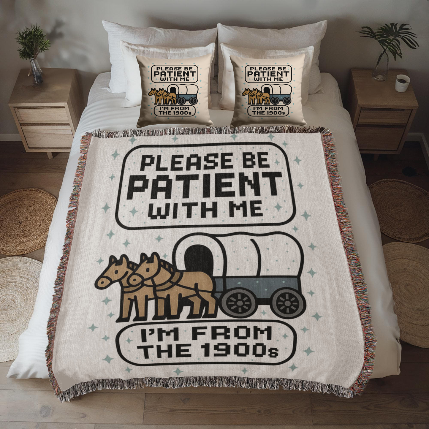 Please Be Patient I'm From the 1900s Woven Blanket