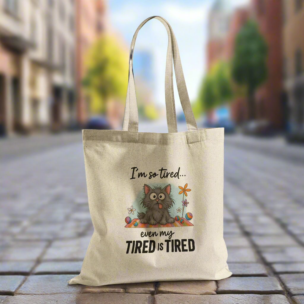 Funny Tired Cat T-Shirt – I’m So Tired Even My Tired Is Tired Tee – Exhausted Unisex Shirt for Pet Lovers, Moms, and Sarcastic Humans