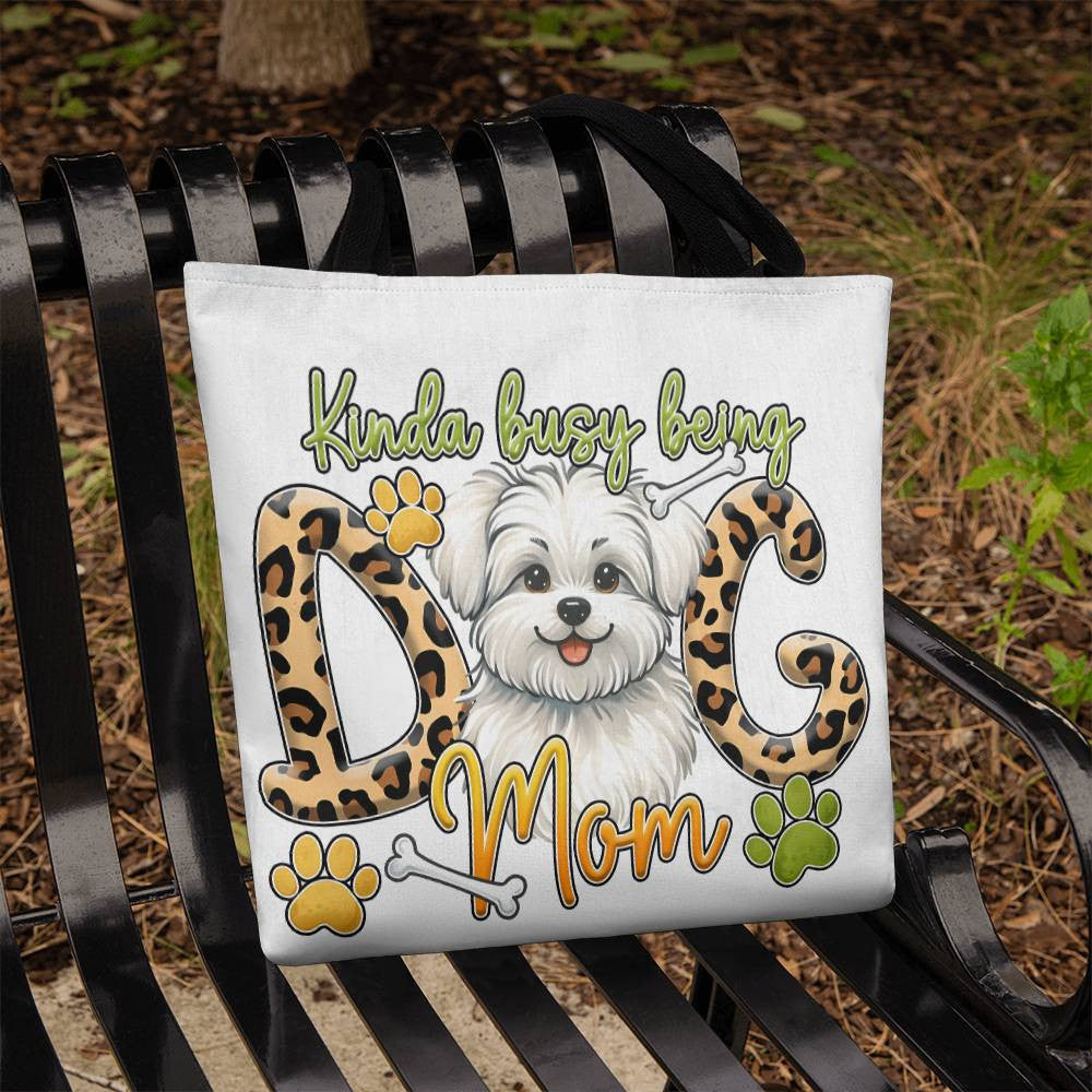 Custom Maltese Dog Mom Tote Bag