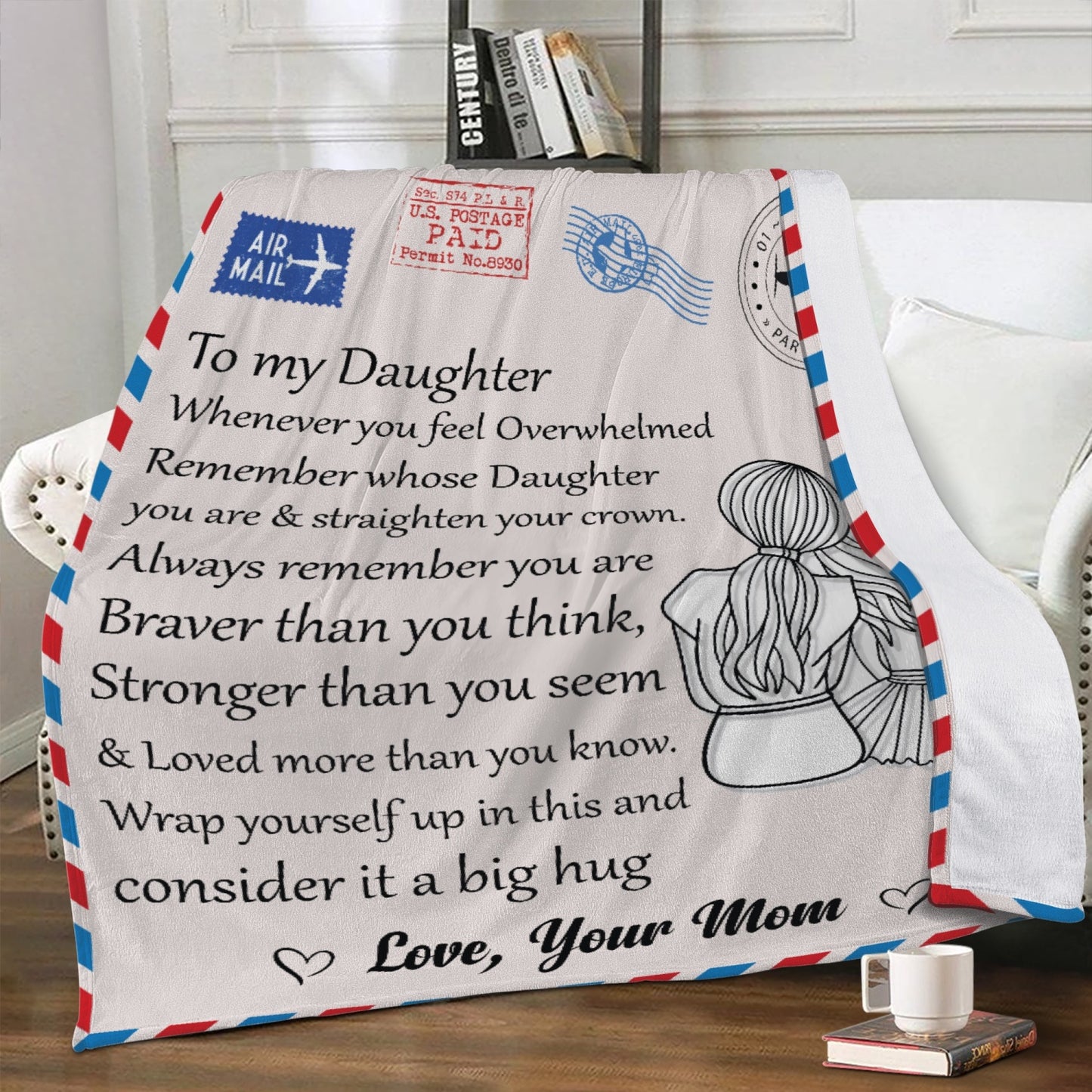 Daughter Overwhelmed Fleece Blanket