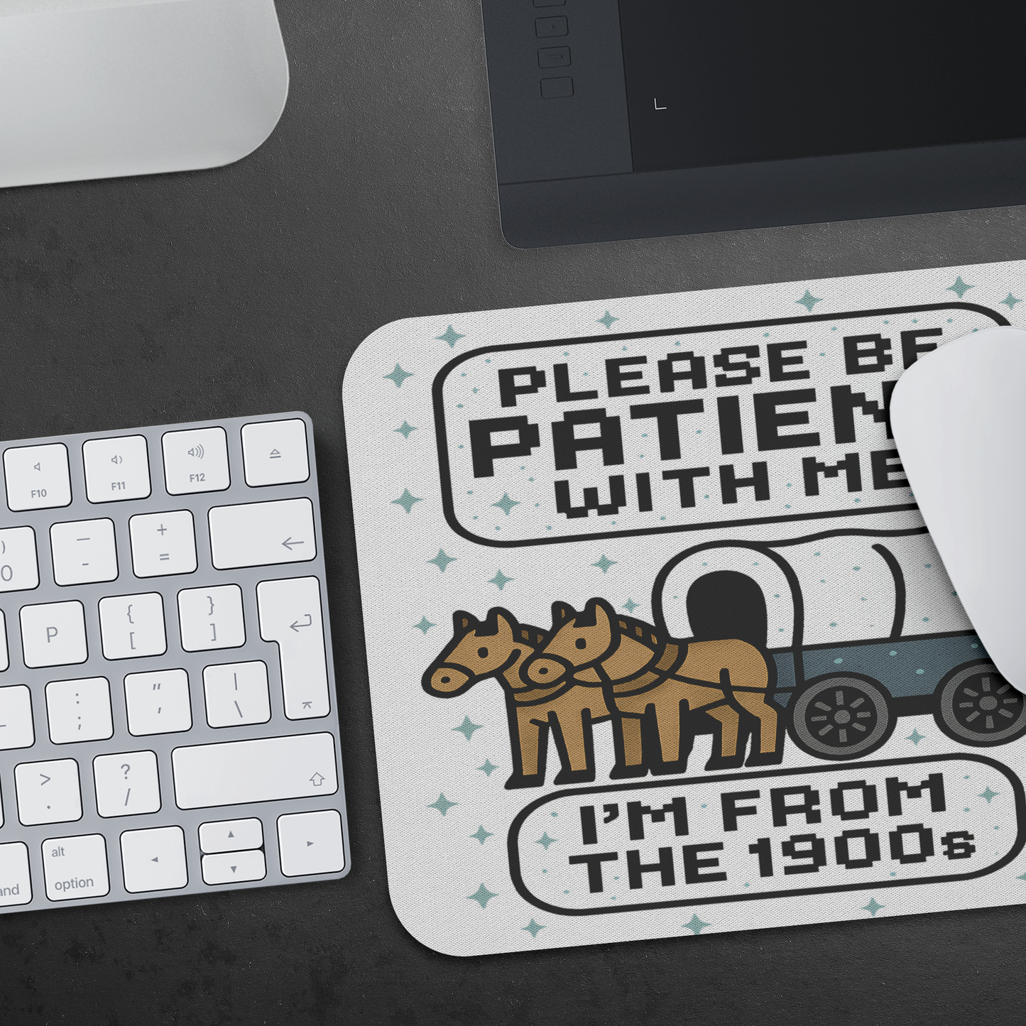Please Be Patient I'm From the 1900s Pillow, Blanket and Mousepad– Retro Art Gift, Throw Pillow, Nostalgic Meme Home Décor, Mom Grandpa Birthday, Dad Blanket